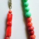 Coral And Mint Necklace