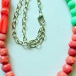 Coral And Mint Necklace